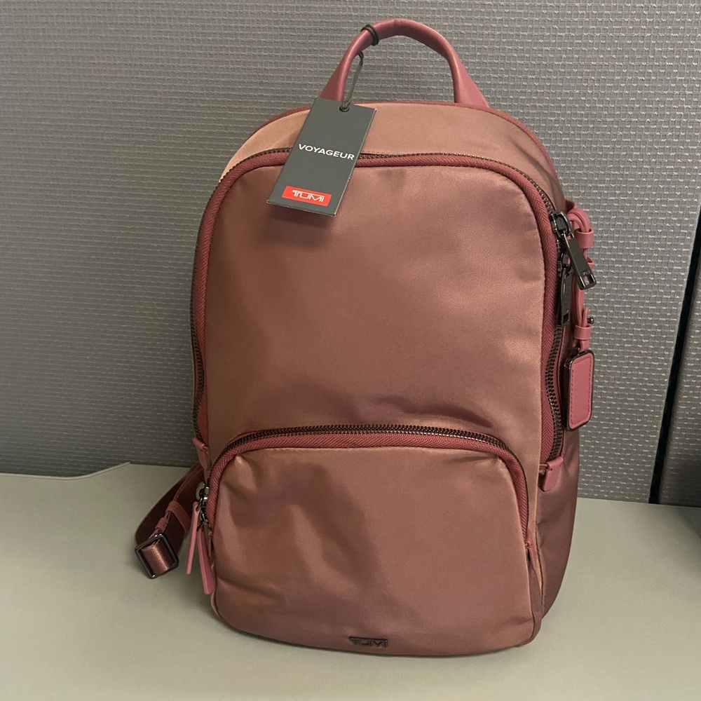 Tumi Voyageur Hayley Backpack Pink Rosewood Nylon